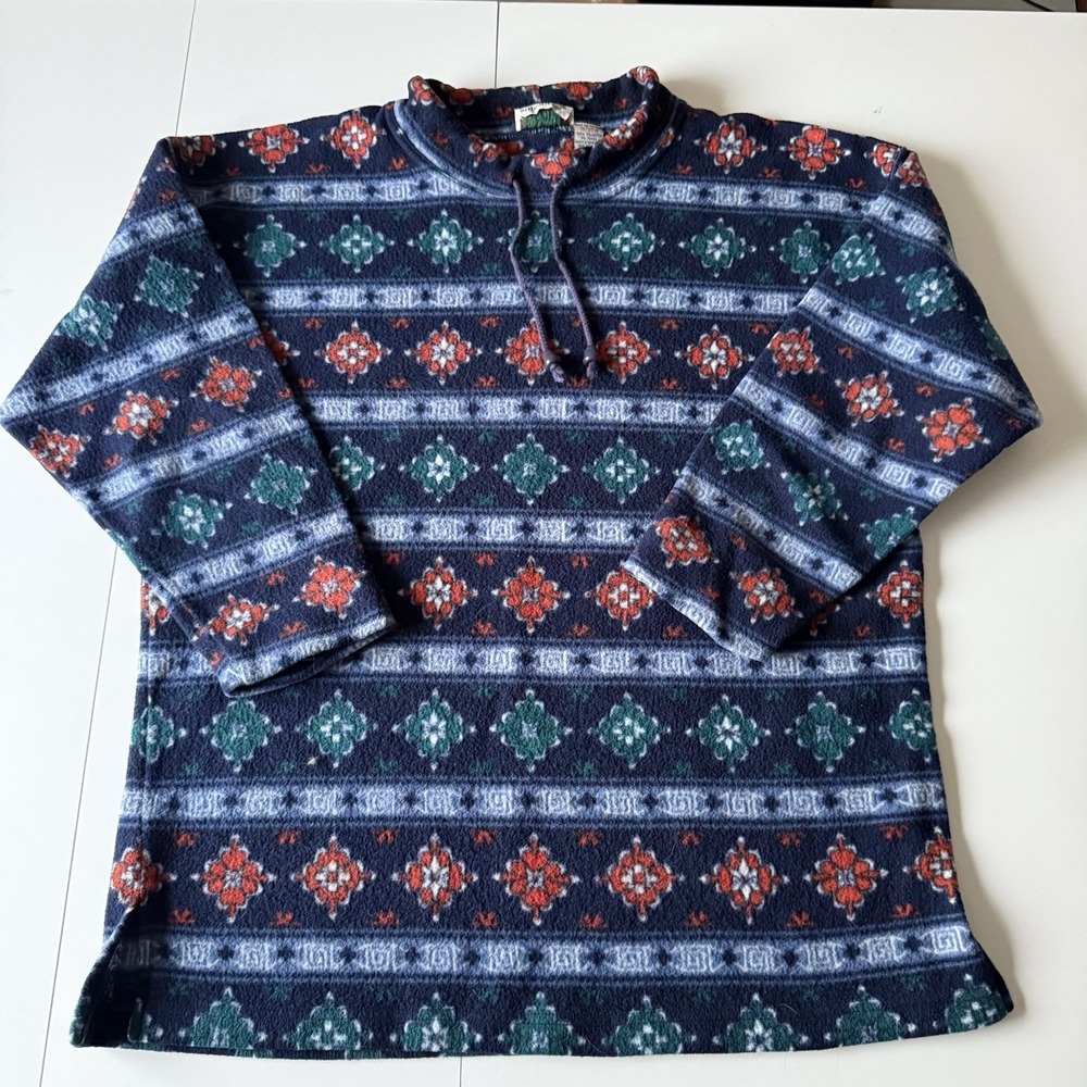 Stefano International Women's 18/20W Fleece Pullover Sweatshirt Patterned‎
